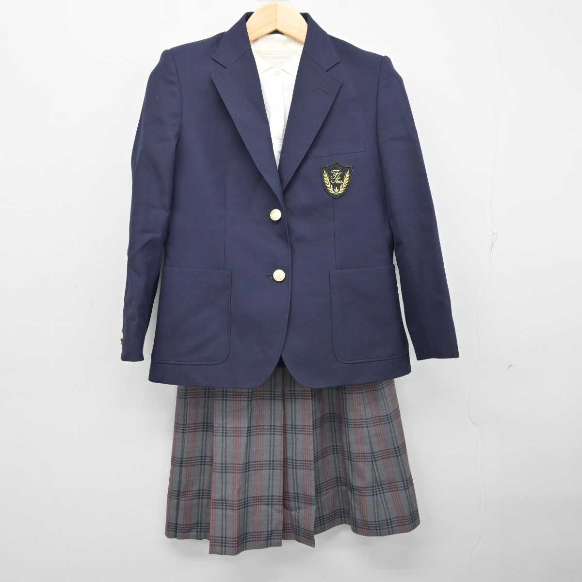 【中古】大阪府 高槻市立第四中学校 女子制服 3点 (ブレザー・シャツ・スカート) sf056119