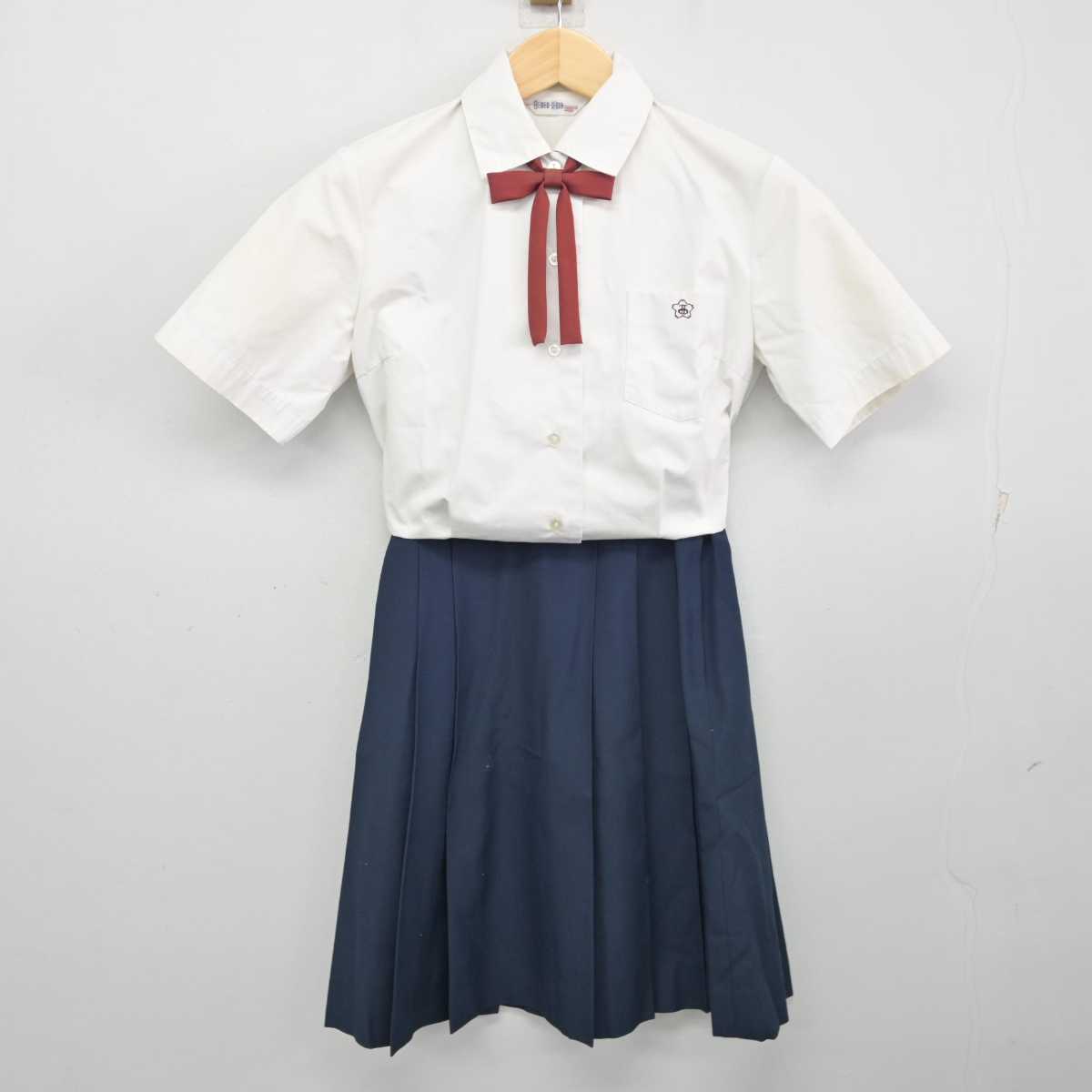 【中古】愛知県 春日井西高等学校 女子制服 4点 (シャツ・スカート) sf056123