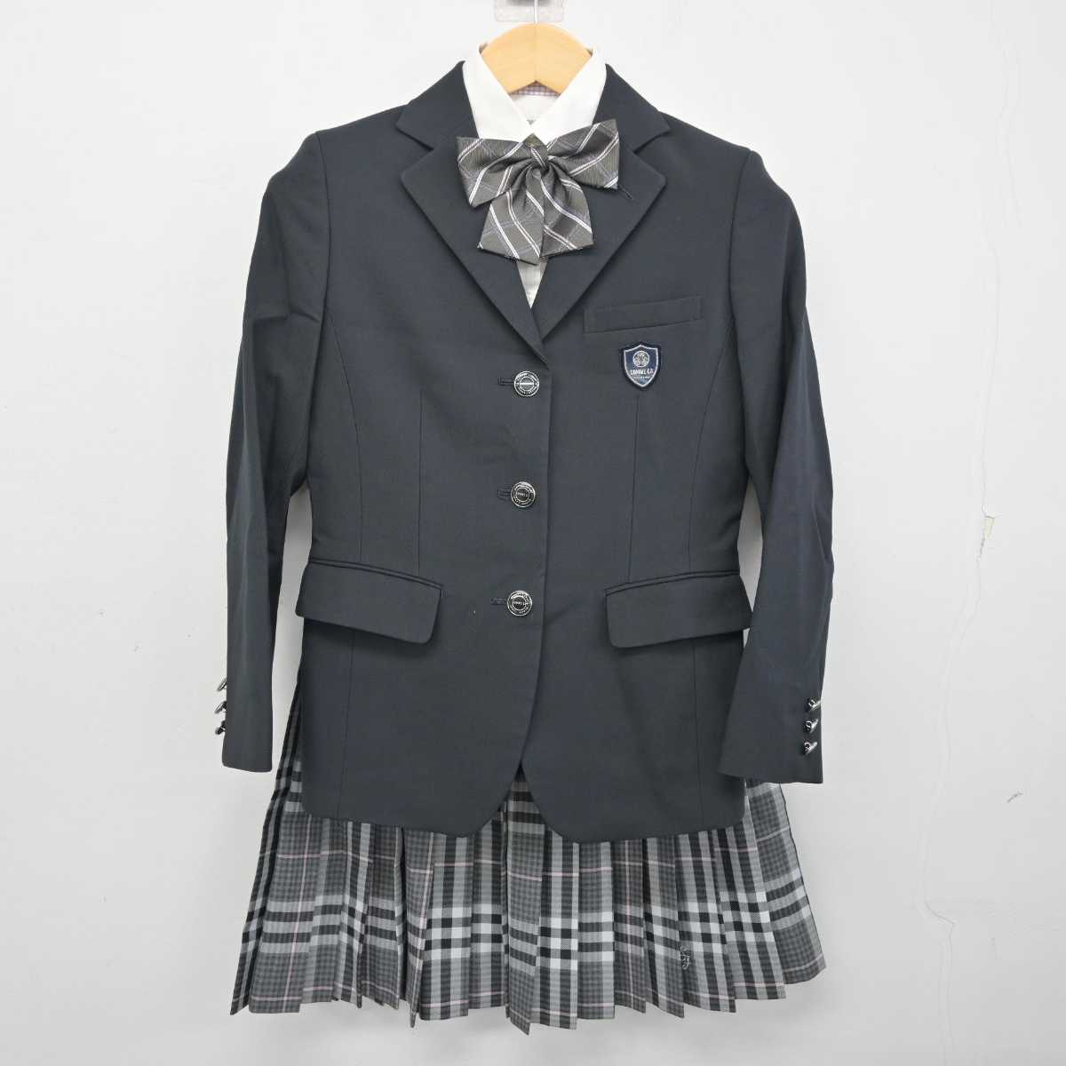 【中古】埼玉県 正智深谷高等学校 女子制服 5点 (ブレザー・シャツ・スカート) sf056127