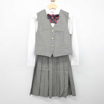 【中古】北海道 石狩翔陽高等学校 女子制服 5点 (ブレザー・ベスト・シャツ・スカート) sf056133