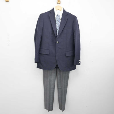 【中古】東京都 京華高等学校 男子制服 5点 (ブレザー・ニット・シャツ・ズボン) sf056143