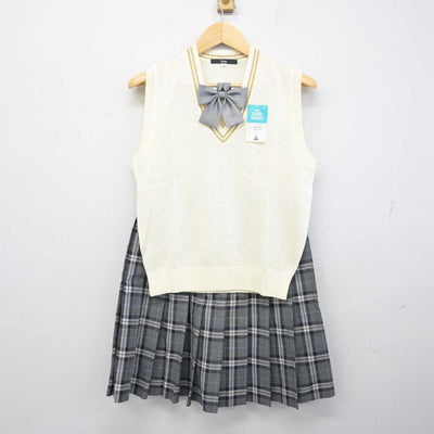 【中古】埼玉県 昌平高等学校 女子制服 3点 (ニットベスト・スカート) sf056152