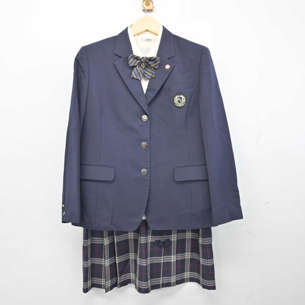 【中古】秋田県 大曲農業高等学校太田分校 女子制服 4点 (ブレザー・シャツ・スカート) sf056162