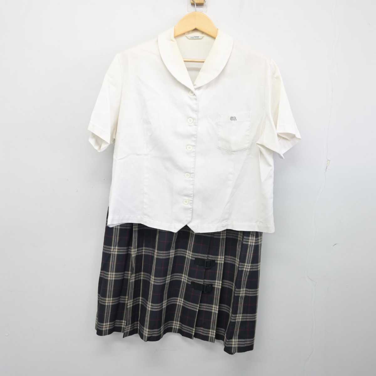 【中古】秋田県 大曲農業高等学校太田分校 女子制服 2点 (ブラウス・スカート) sf056163