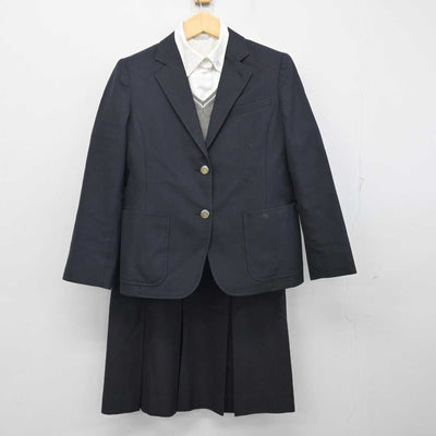 【中古】宮城県 仙台三桜高等学校 女子制服 4点 (ブレザー・ニット・シャツ・スカート) sf056170