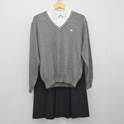 【中古】宮城県 仙台三桜高等学校 女子制服 4点 (ブレザー・ニット・シャツ・スカート) sf056170