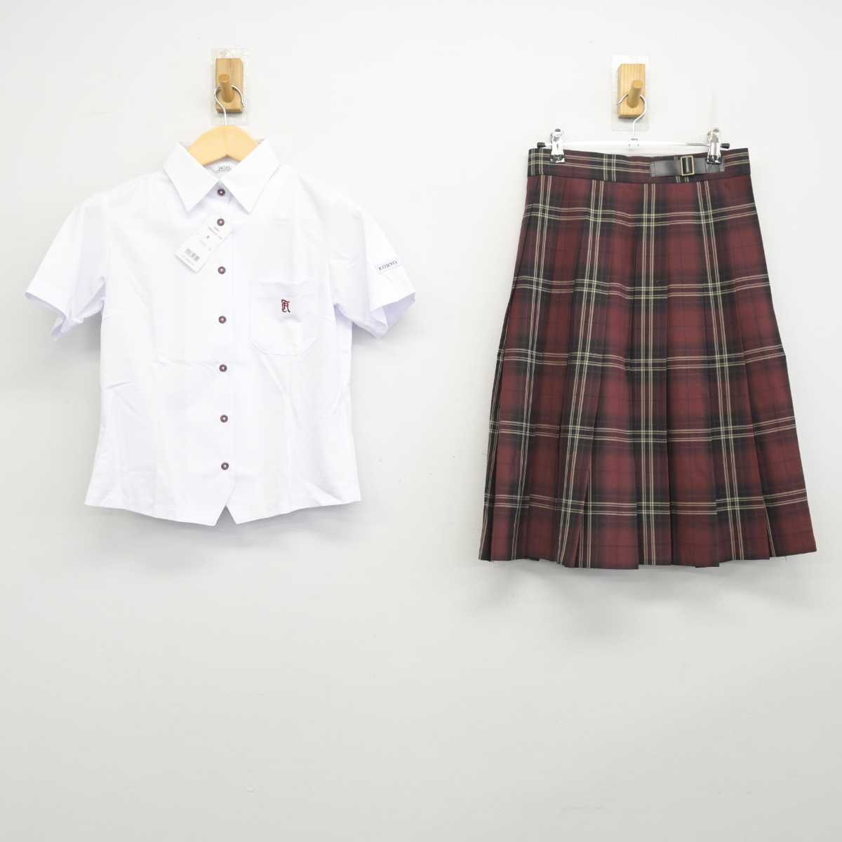 【中古】広島県 広陵高等学校 女子制服 2点 (シャツ・スカート) sf056172