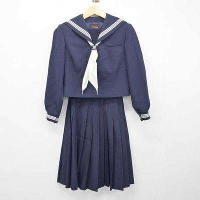 【中古】千葉県 千代田中学校 女子制服 3点 (セーラー服・スカート) sf056191