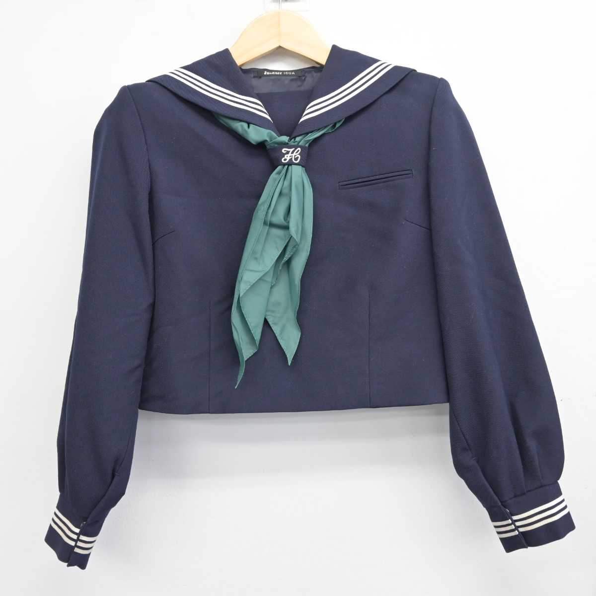 【中古】千葉県 松戸市立第五中学校 女子制服 4点 (セーラー服・スカート・スカート) sf056203