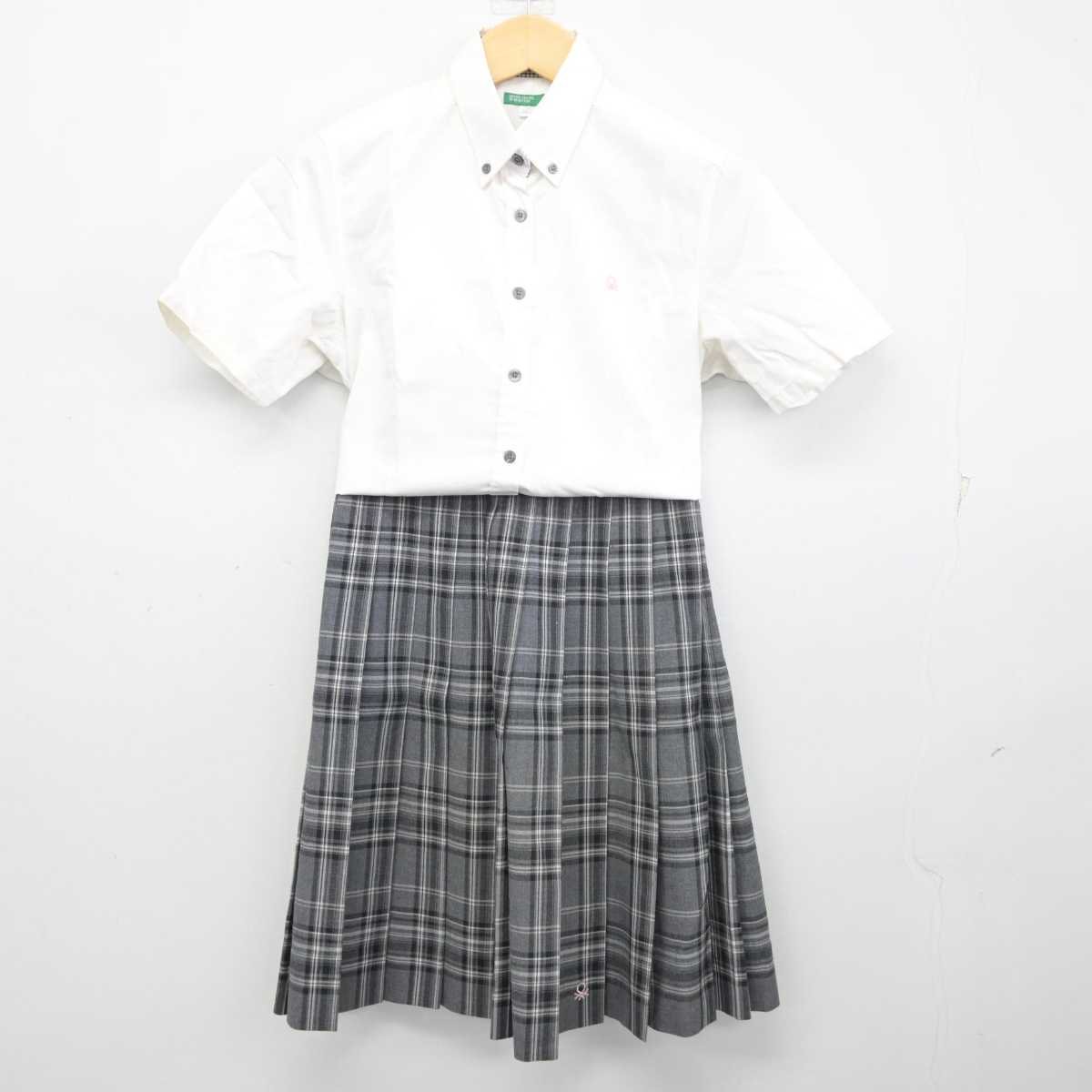 【中古】宮崎県 延岡学園高等学校  女子制服 3点 (シャツ・スカート) sf056218