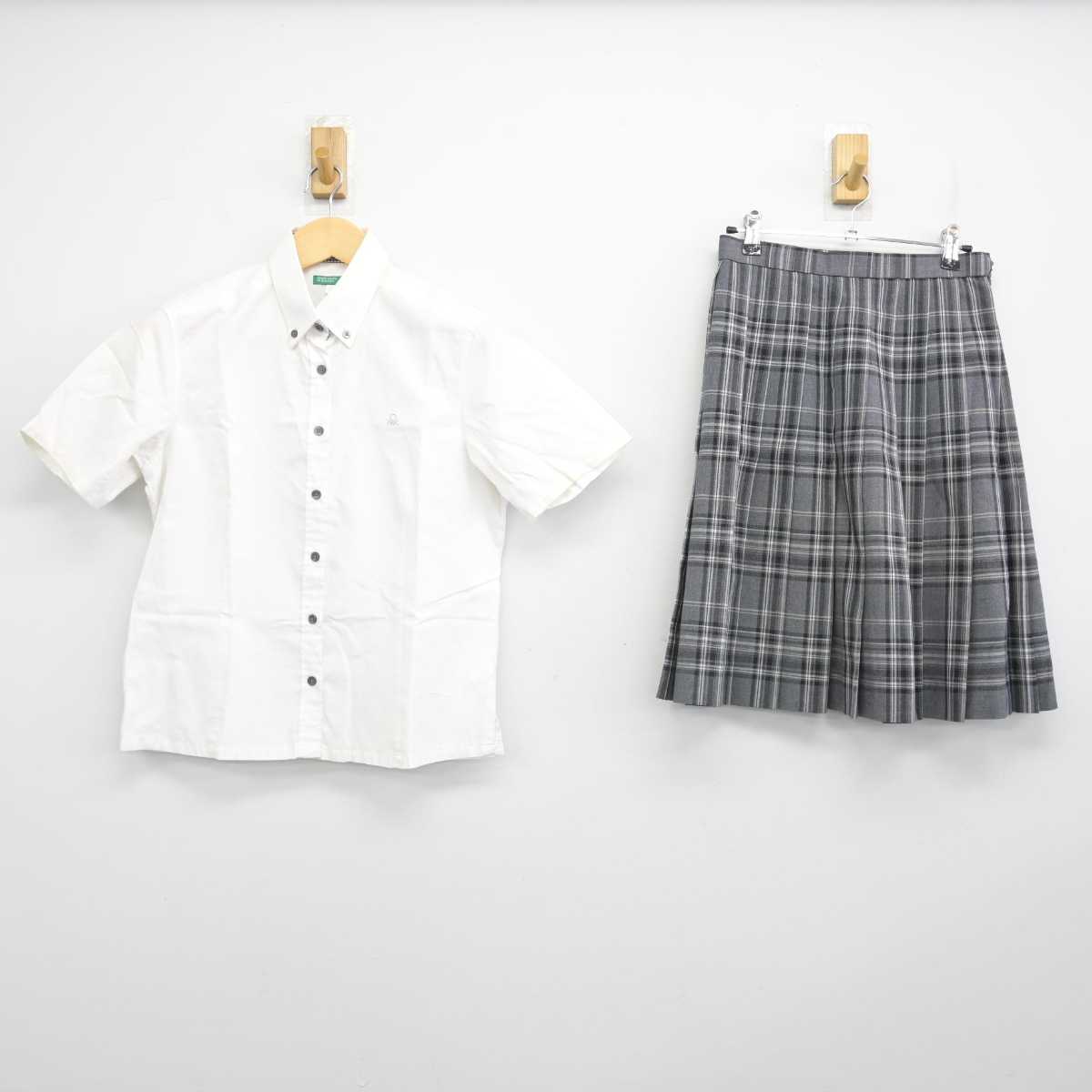 【中古】宮崎県 延岡学園高等学校  女子制服 3点 (シャツ・スカート) sf056218