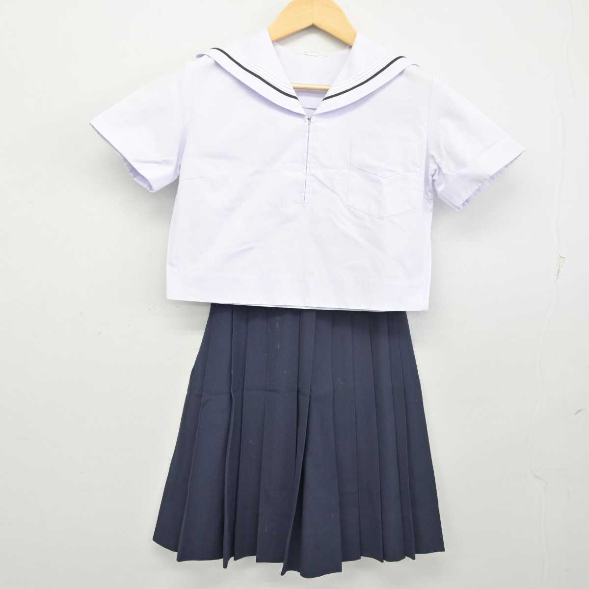 【中古】大阪府 山本高等学校 女子制服 2点 (セーラー服・スカート) sf056222