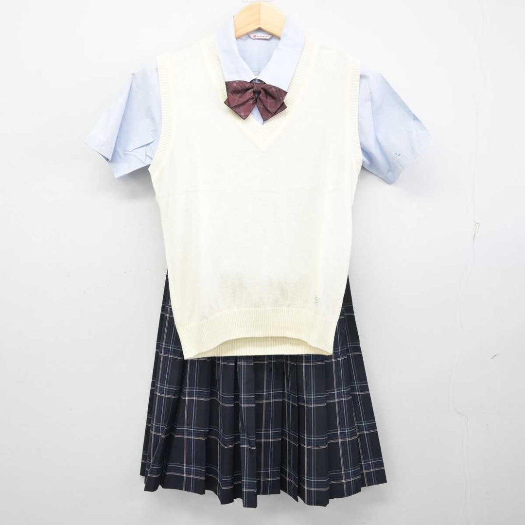 中古】東京都 田園調布学園中学校 女子制服 5点 (ニットベスト・シャツ・スカート) sf056234 | 中古制服通販パレイド