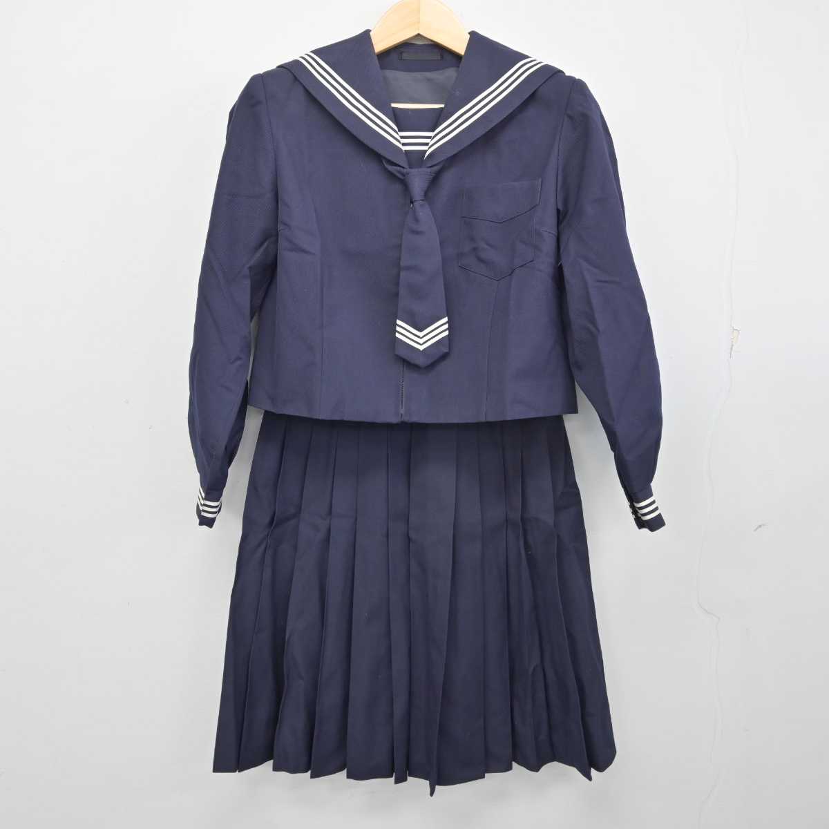 【中古】千葉県 みつわ台中学校 女子制服 3点 (セーラー服・スカート) sf056237