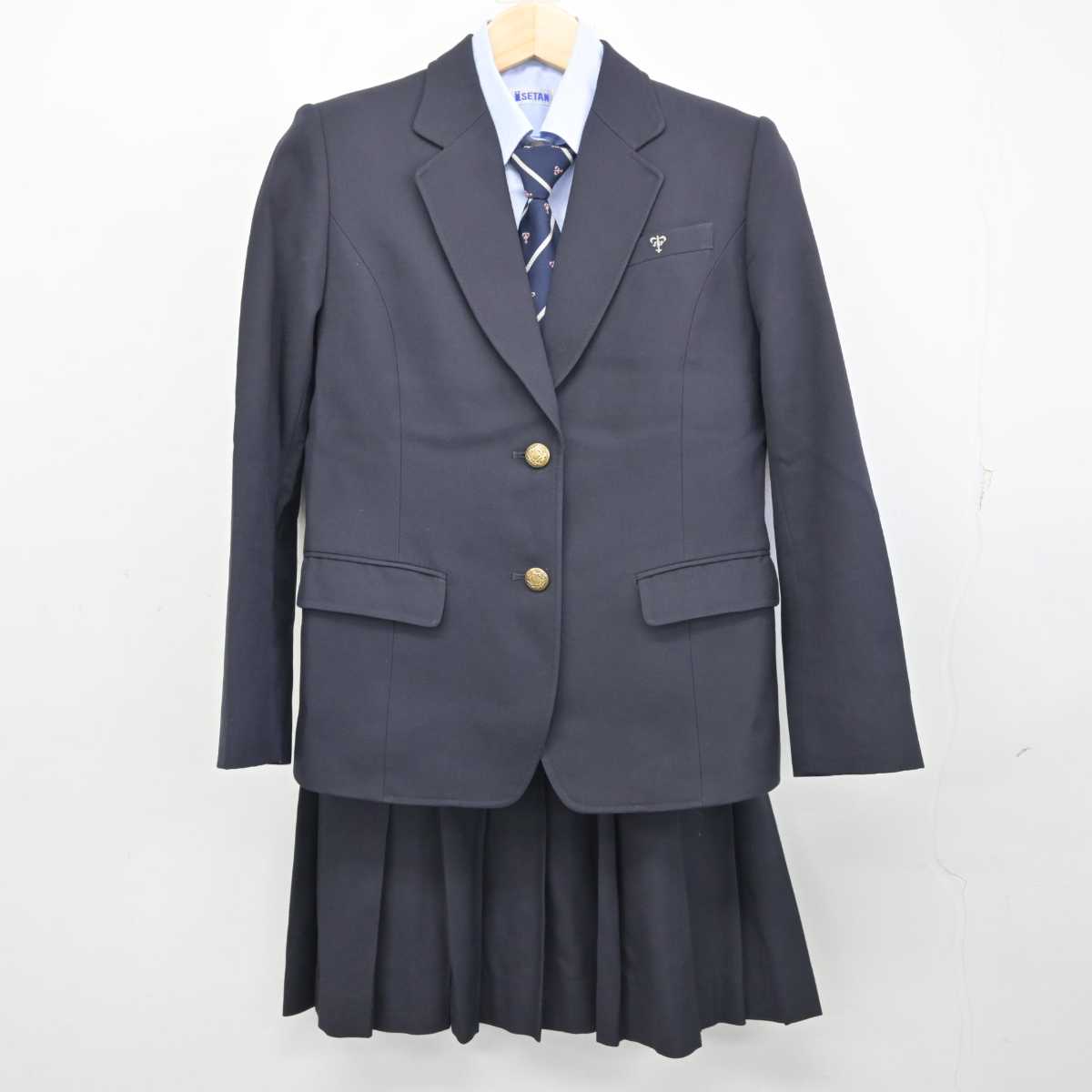 【中古】東京都 日本大学鶴ヶ丘高等学校 女子制服 4点 (ブレザー・シャツ・スカート) sf056244