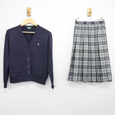 【中古】大阪府 城南学園高等学校 女子制服 2点 (ニット・スカート) sf056252