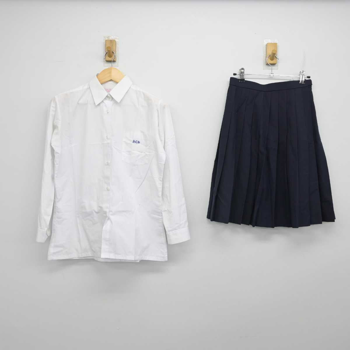 【中古】千葉県 柏中央高等学校 女子制服 5点 (ブレザー・シャツ・スカート) sf056262