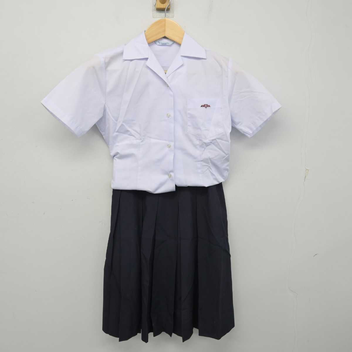 【中古】静岡県 静岡市立高等学校 女子制服 3点 (シャツ・スカート) sf056303