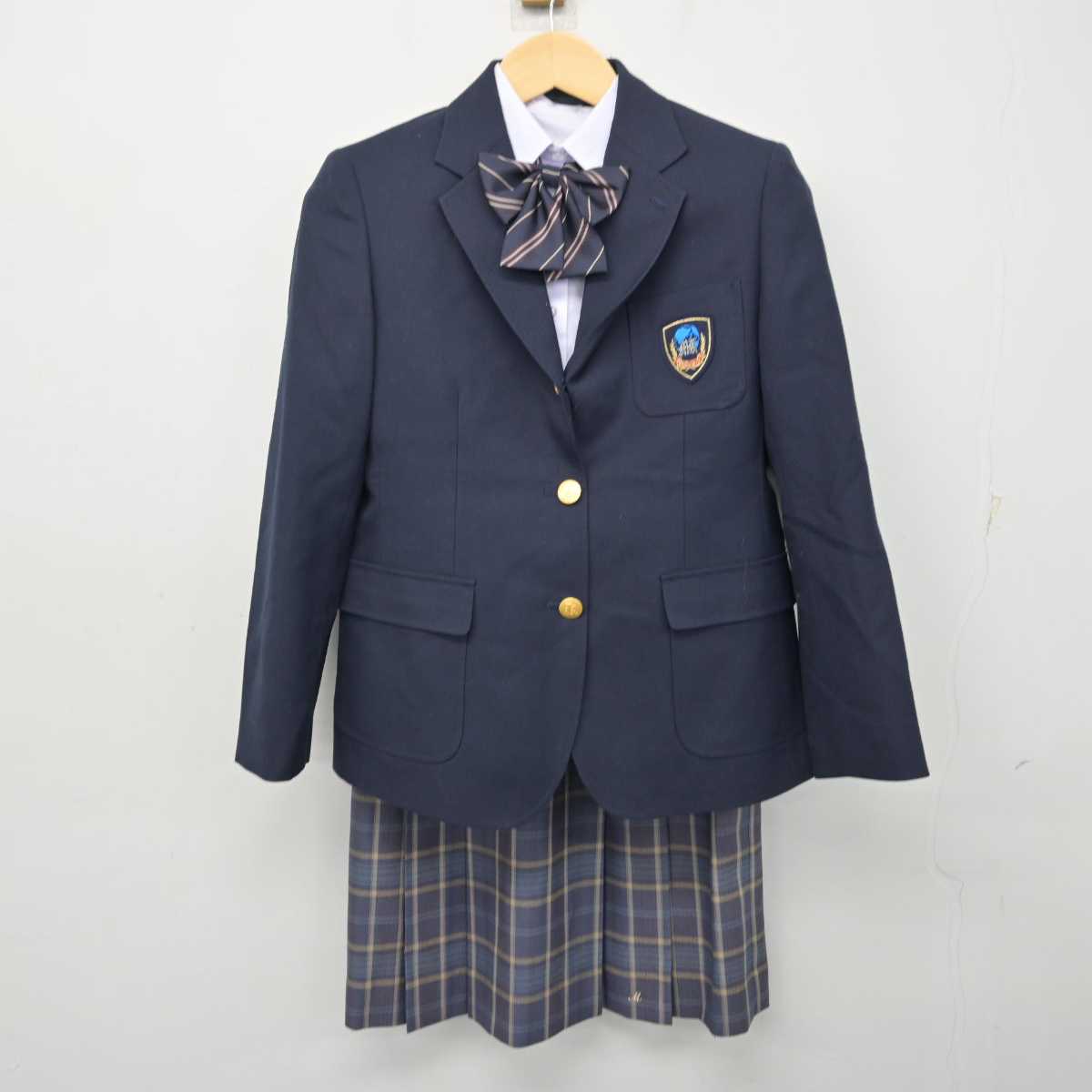 【中古】千葉県 松戸国際高等学校 女子制服 4点 (ブレザー・シャツ・スカート) sf056326