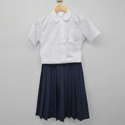 【中古】茨城県 那珂第二中学校 女子制服 2点 (シャツ・スカート) sf056329