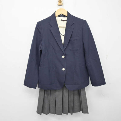 【中古】兵庫県 西宮浜中学校 女子制服 3点 (ブレザー・ニットベスト・スカート) sf056335