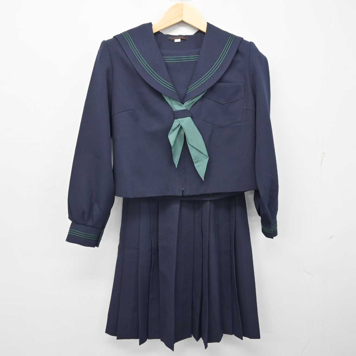 【中古】兵庫県 瓦木中学校 女子制服 3点 (セーラー服・スカート) sf056338