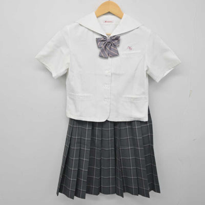 【中古】福岡県 明光学園中学校・高等学校 女子制服 4点 (シャツ・スカート) sf056347