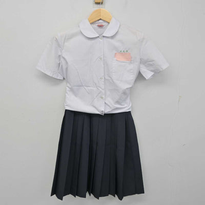 【中古】宮崎県 木花中学校 女子制服 2点 (シャツ・スカート) sf056354