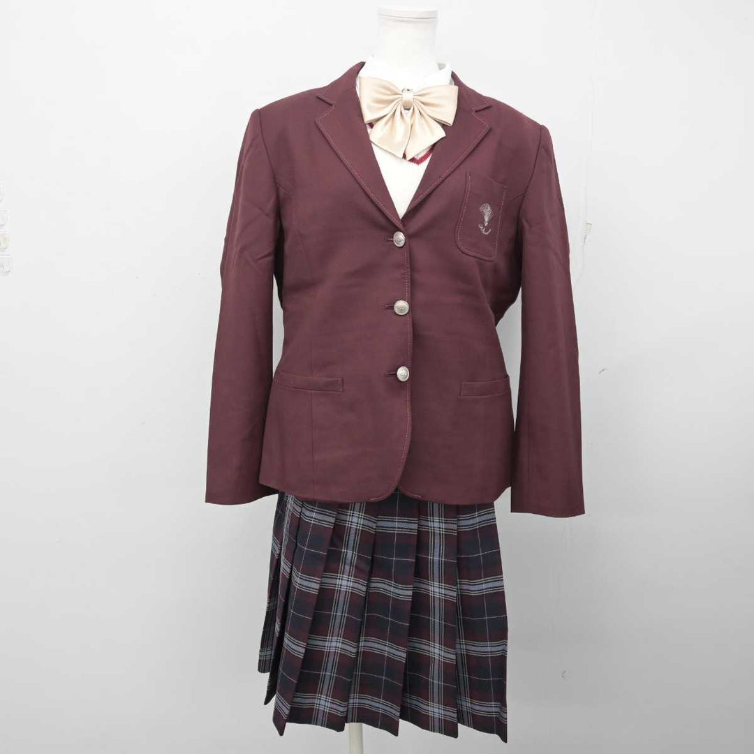 【中古】愛知県 名古屋経済大学市邨高等学校 女子制服 6点 (ブレザー・ニットベスト・シャツ・スカート) sf056379 | 中古制服通販パレイド