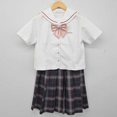 【中古】愛知県 名古屋経済大学市邨高等学校 女子制服 3点 (セーラー服・スカート) sf056380