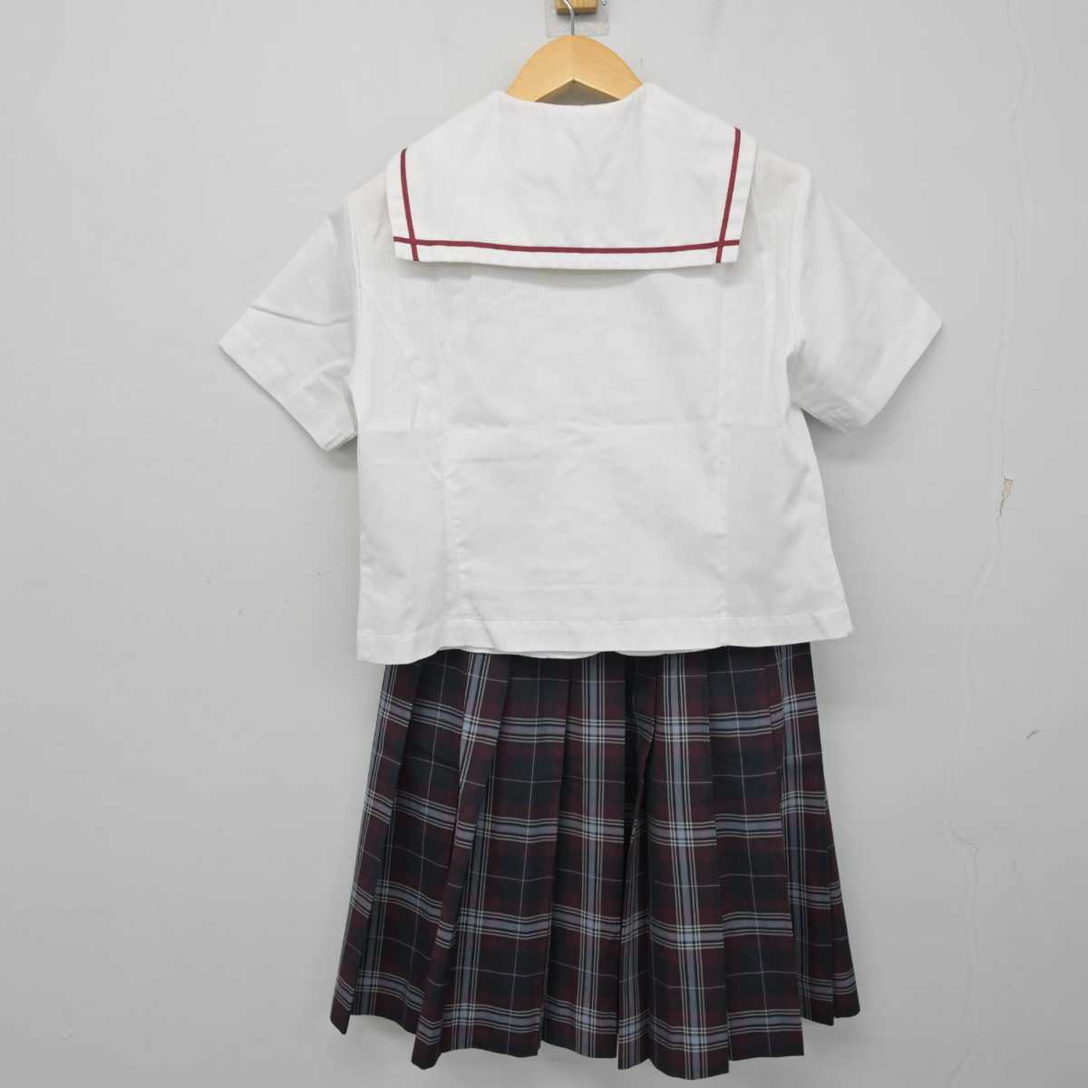 【中古】愛知県 名古屋経済大学市邨高等学校 女子制服 3点 (セーラー服・スカート) sf056380