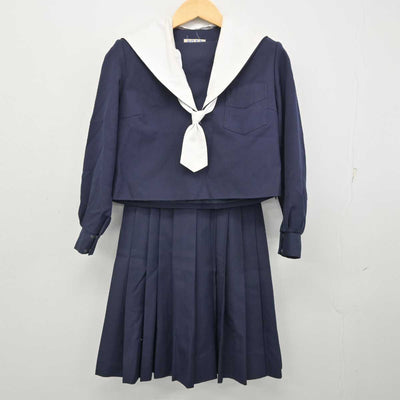 【中古】大阪府 藤陽中学校 女子制服 3点 (セーラー服・スカート) sf056407