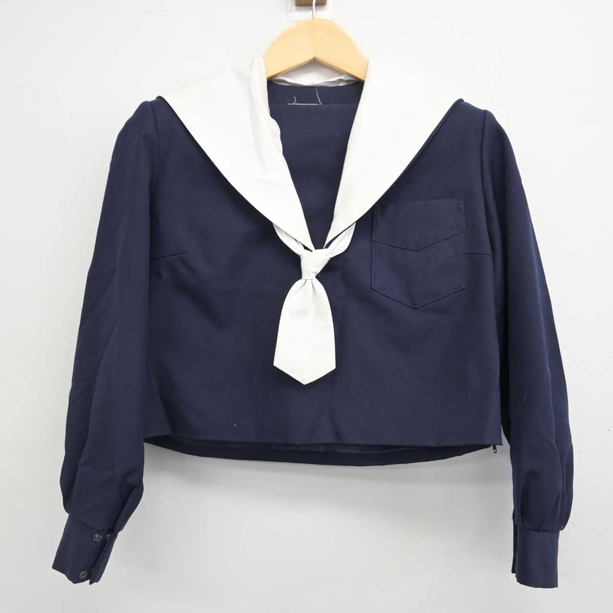 【中古】大阪府 藤陽中学校 女子制服 3点 (セーラー服・スカート) sf056407