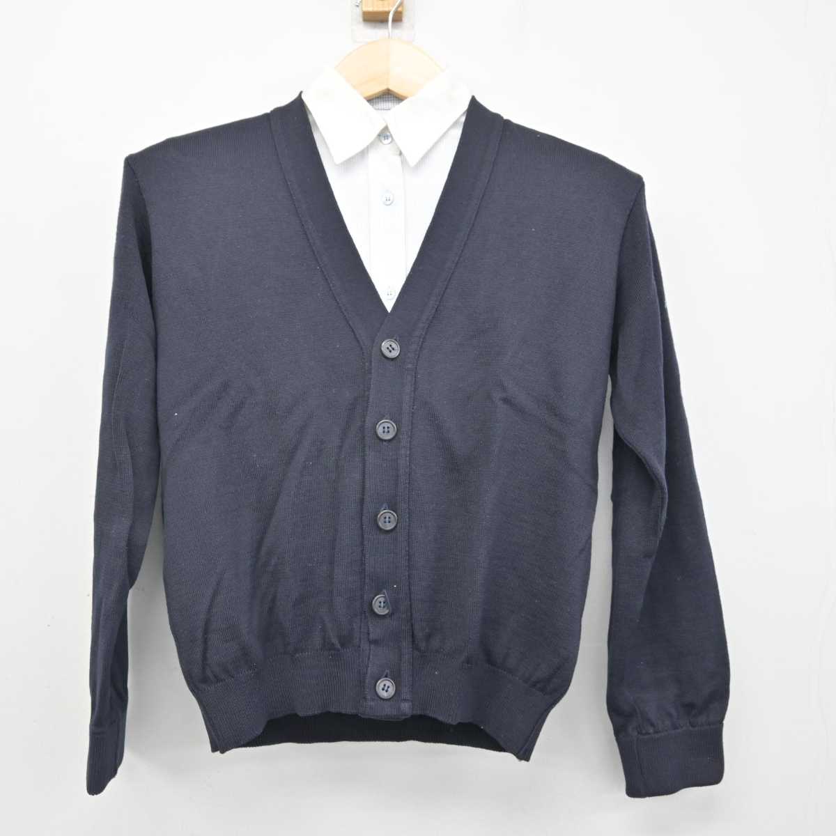 【中古】福岡県 福岡県立光陵高等学校 女子制服 2点 (ニット・シャツ) sf056421