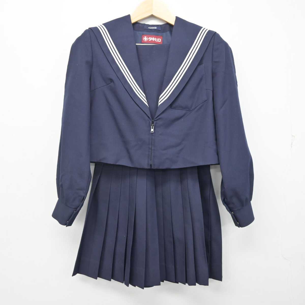 【中古】愛知県 一宮高等学校 女子制服 2点 (セーラー服・スカート) sf056427