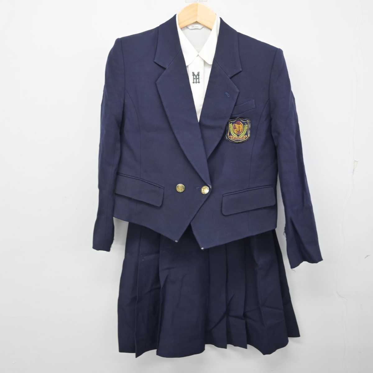 【中古】山梨県 吉田高等学校 女子制服 3点 (ブレザー・シャツ・スカート) sf056434