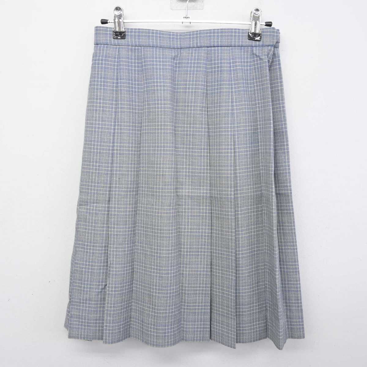 【中古】山梨県 吉田高等学校 女子制服 3点 (ベスト・シャツ・スカート) sf056435