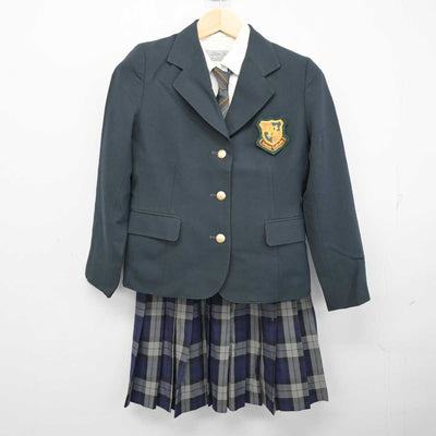 【中古】福岡県 西南学院高等学校 女子制服 4点 (ブレザー・シャツ・スカート) sf056442