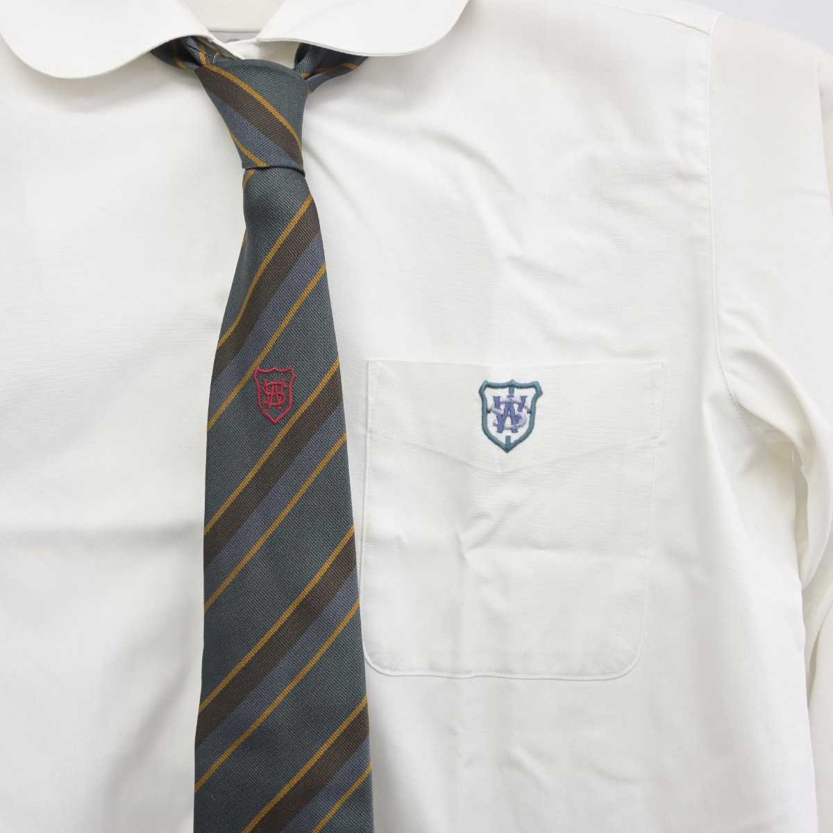 【中古】福岡県 西南学院高等学校 女子制服 4点 (ブレザー・シャツ・スカート) sf056442