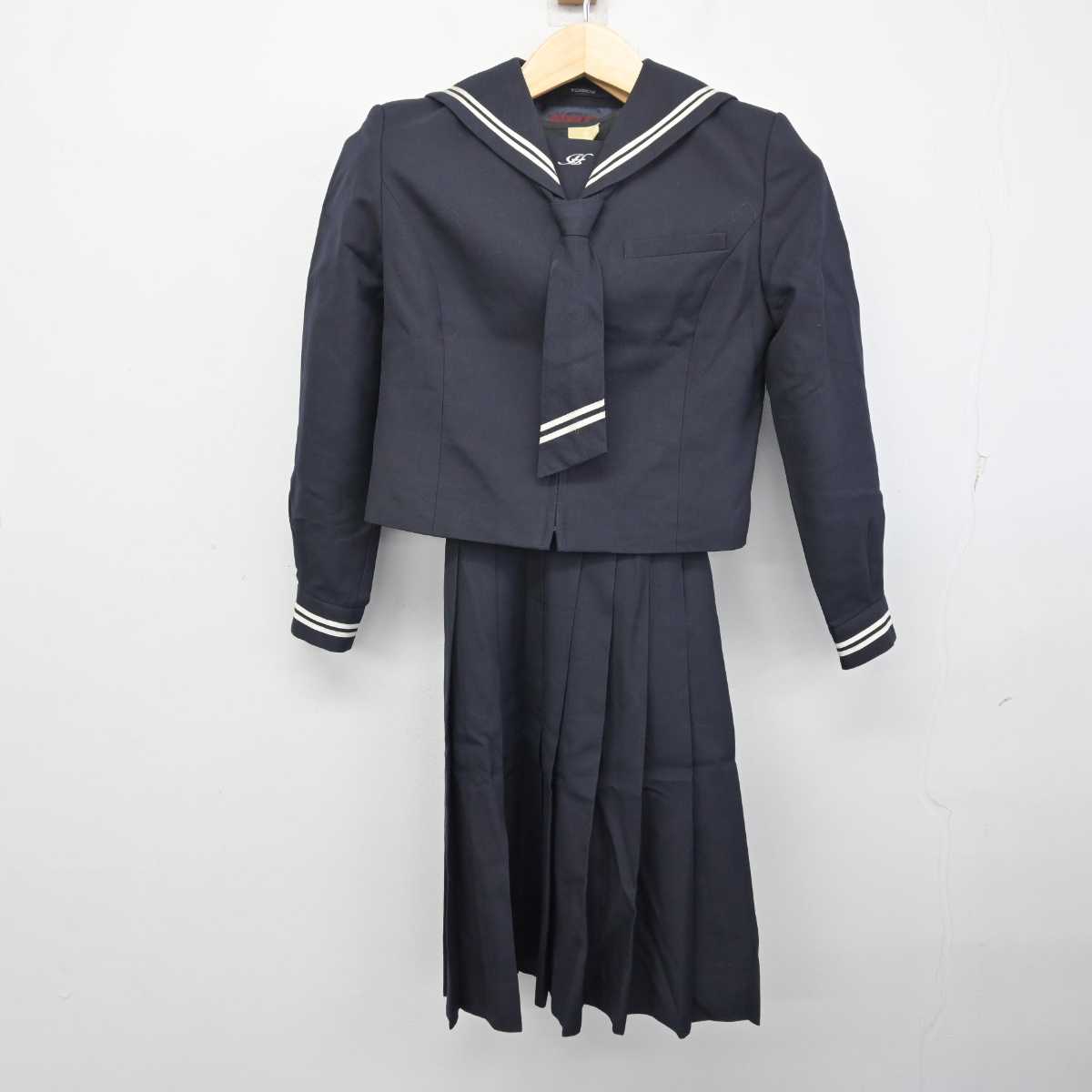 【中古】埼玉県 星野中学校 女子制服 3点 (セーラー服・スカート) sf056453