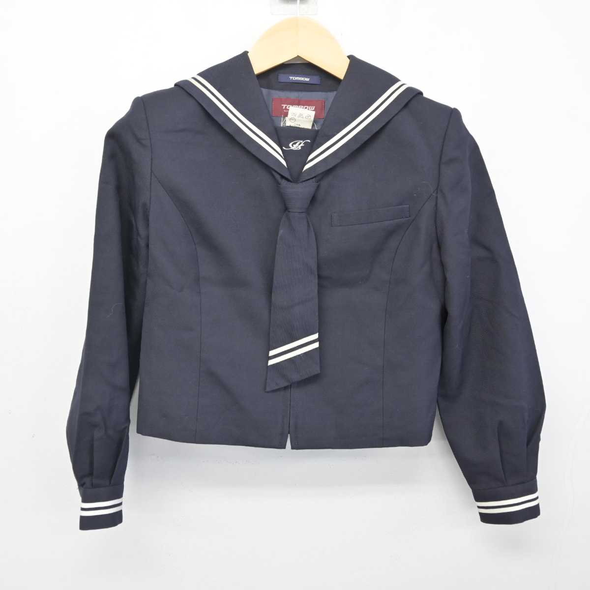 【中古】埼玉県 星野中学校 女子制服 3点 (セーラー服・スカート) sf056453