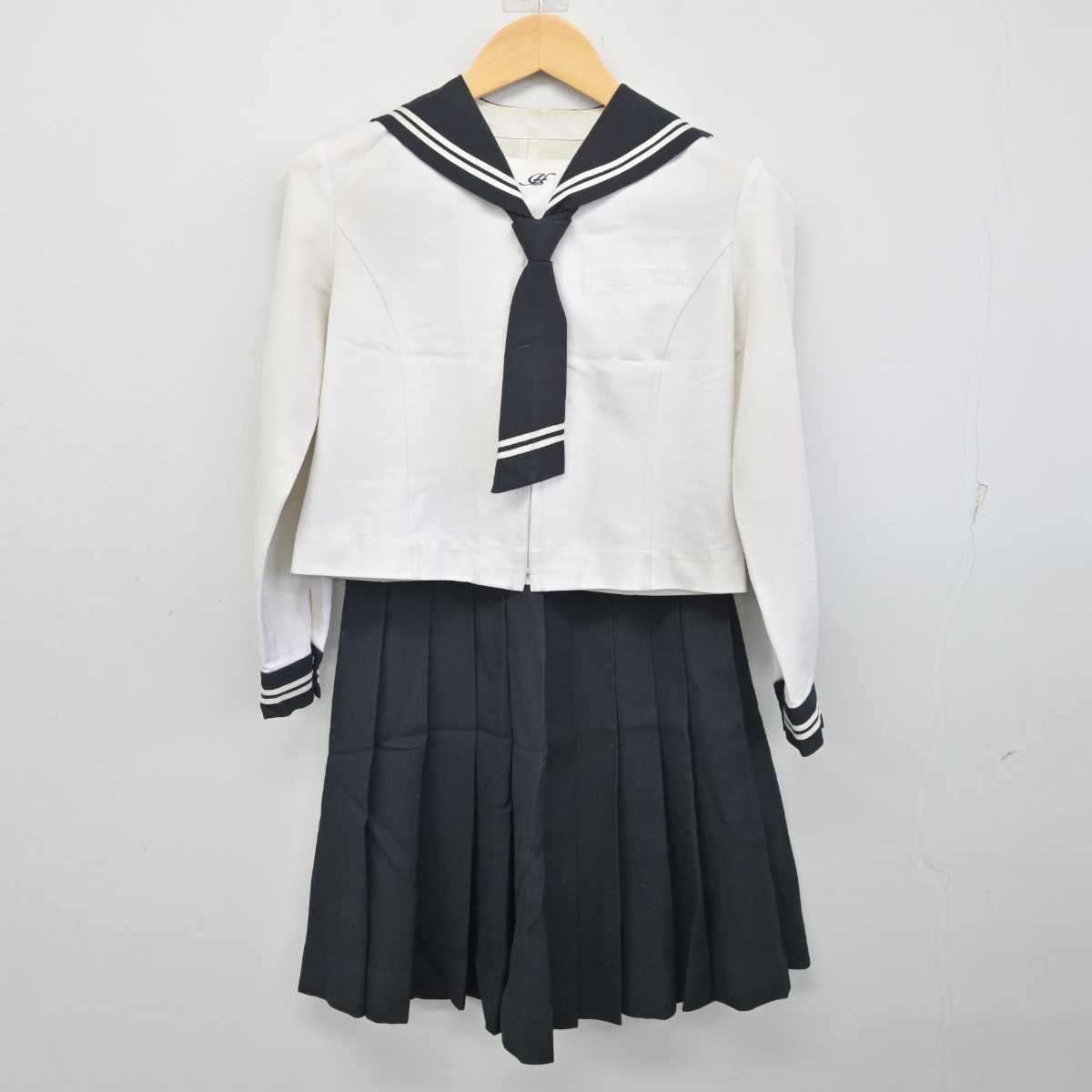 【中古】埼玉県 星野中学校 女子制服 4点 (セーラー服・スカート) sf056454