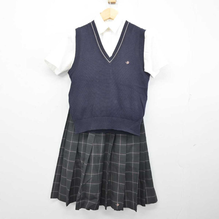 中古】神奈川県 日本大学藤沢高等学校・藤沢中学校 女子制服 3点 (ニットベスト・シャツ・スカート) sf056469 | 中古制服通販パレイド