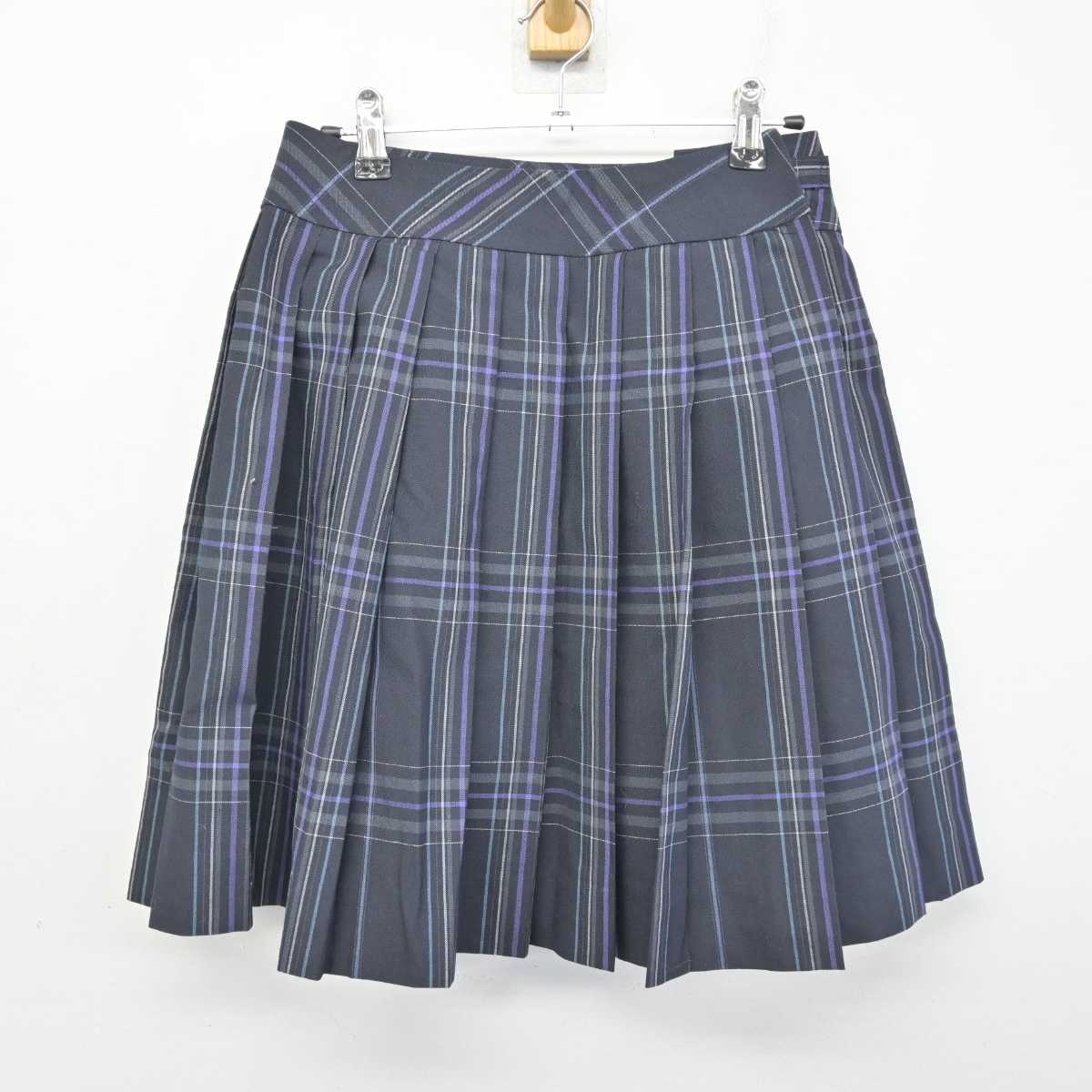 【中古】神奈川県 幸高等学校 女子制服 4点 (ニットベスト・シャツ・スカート) sf056480