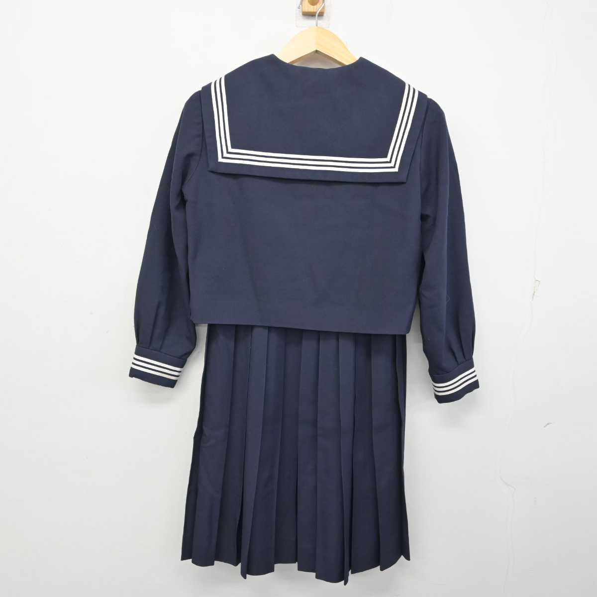 【中古】神奈川県 神奈川学園中学・高等学校 女子制服 3点 (セーラー服・ジャンパースカート) sf056493