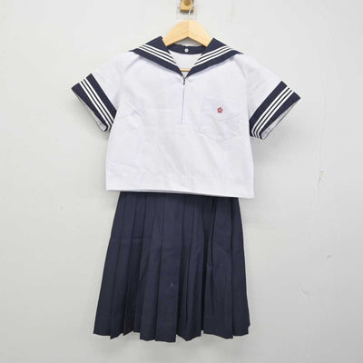 【中古】神奈川県 神奈川学園中学・高等学校 女子制服 2点 (セーラー服・スカート) sf056494