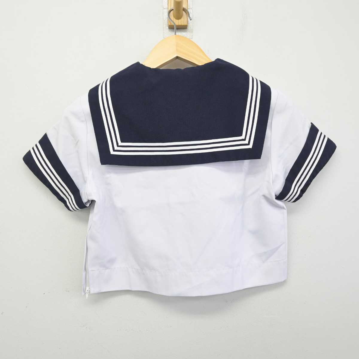 【中古】神奈川県 神奈川学園中学・高等学校 女子制服 2点 (セーラー服・スカート) sf056494