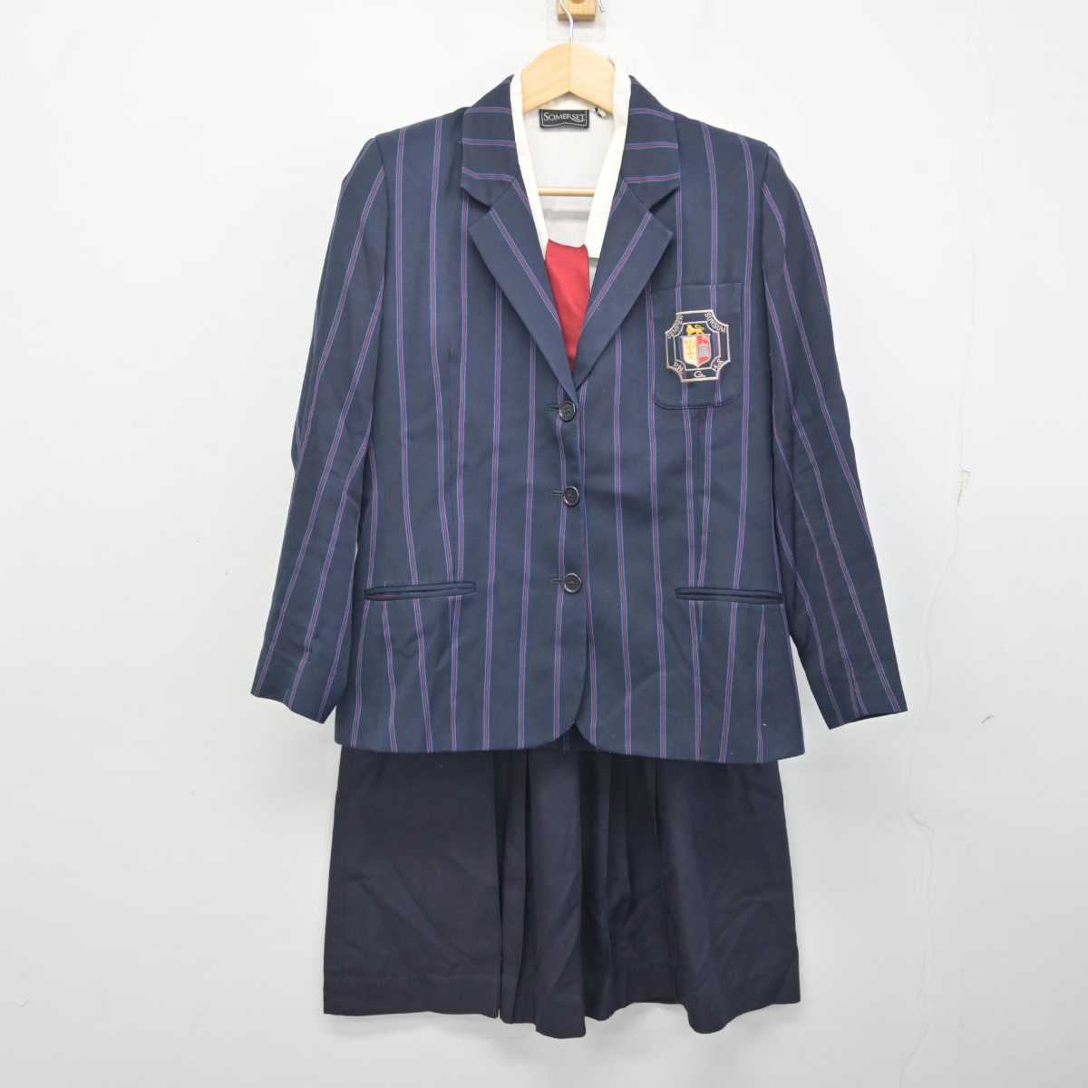 【中古】ニュージーランド パーマストン・ノース・ガールズ・ハイ・スクール 女子制服 5点 (ブレザー・ニット・シャツ・スカート) sf056505