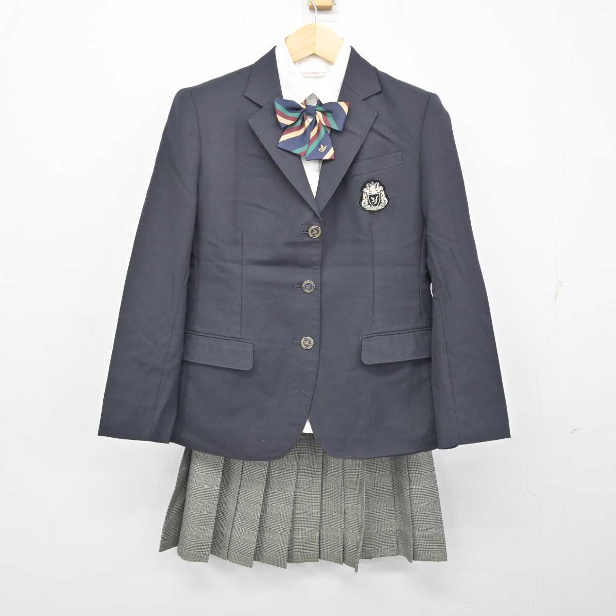 【中古】神奈川県 横浜創英中学・高等学校 女子制服 4点 (ブレザー・シャツ・スカート) sf056509