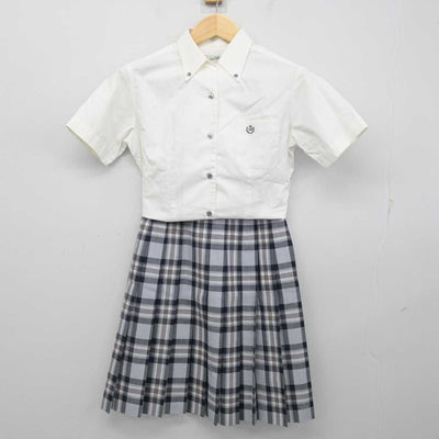 【中古】愛知県 同朋高等学校 女子制服 3点 (ニットベスト・シャツ・スカート) sf056514